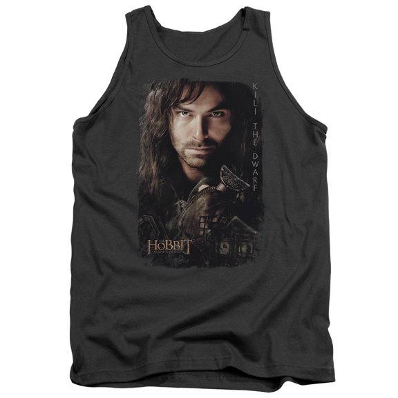 The Hobbit Kili Poster Adult Tank Top Charcoal