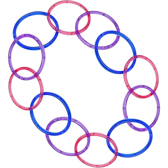WEUVEB 12Pcs Acrylic Circle Wind Chime Diy Rings for Home Decor and Garden Crafts 4.1x4.1in