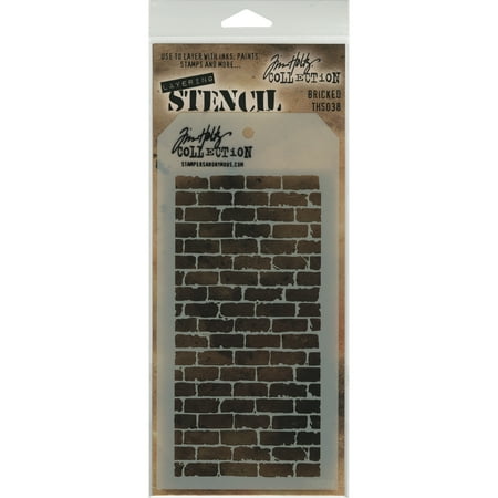 UPC: 0748252602558 | Tim Holtz Layered Stencil 4.125 X8.5 -Bricked