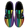 thumbnail image 2 of Unisex Rainbow Sneakers, LGBT Shoes for Men Women Lightweight Breathable Running Shoes Black Size 9.5, 2 of 7