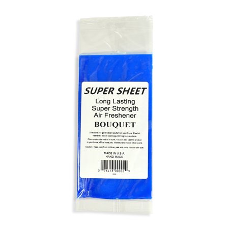 Jenray Super Sheet Small (7.5"x3.75") Under Seat Car Air Freshener (Bouquet)