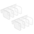 thumbnail image 1 of 2PC Spoon And Lid Rest 4PC Plastic Refrigerator Clapboard Storage Box Adjustable Snap On Storage Box Refrigerator Pantry Grid Clapboard Divider Storage Box For Home Kitchen Office Supplies Clear, 1 of 9