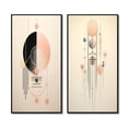thumbnail image 2 of Designart "Elegant Retro Pink Serendipity Geometric II" Modern Geometric Framed Wall Art Set Of 2 - Modern Pink Frame Gallery Set For Office Decor, 2 of 6