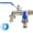 Blue, variant on Universal Stainless Steel Double Outlet Garden Water Faucet, Frost-Proof Heavy Duty Double Tap, Doubles Outlet Outside Tap for Garde, Car Washing, Washing Machines, Lawn Irrigation (Black)