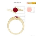 thumbnail image 4 of ANGARA Natural Bar-Set Solitaire Round 1 ct Ruby Bypass Ring in 14K Yellow Gold for Women (Size-6mm) | July Birthstone, Birthday, Anniversary, Jewelry Gift for Women | Natural Ruby Ring, 4 of 9