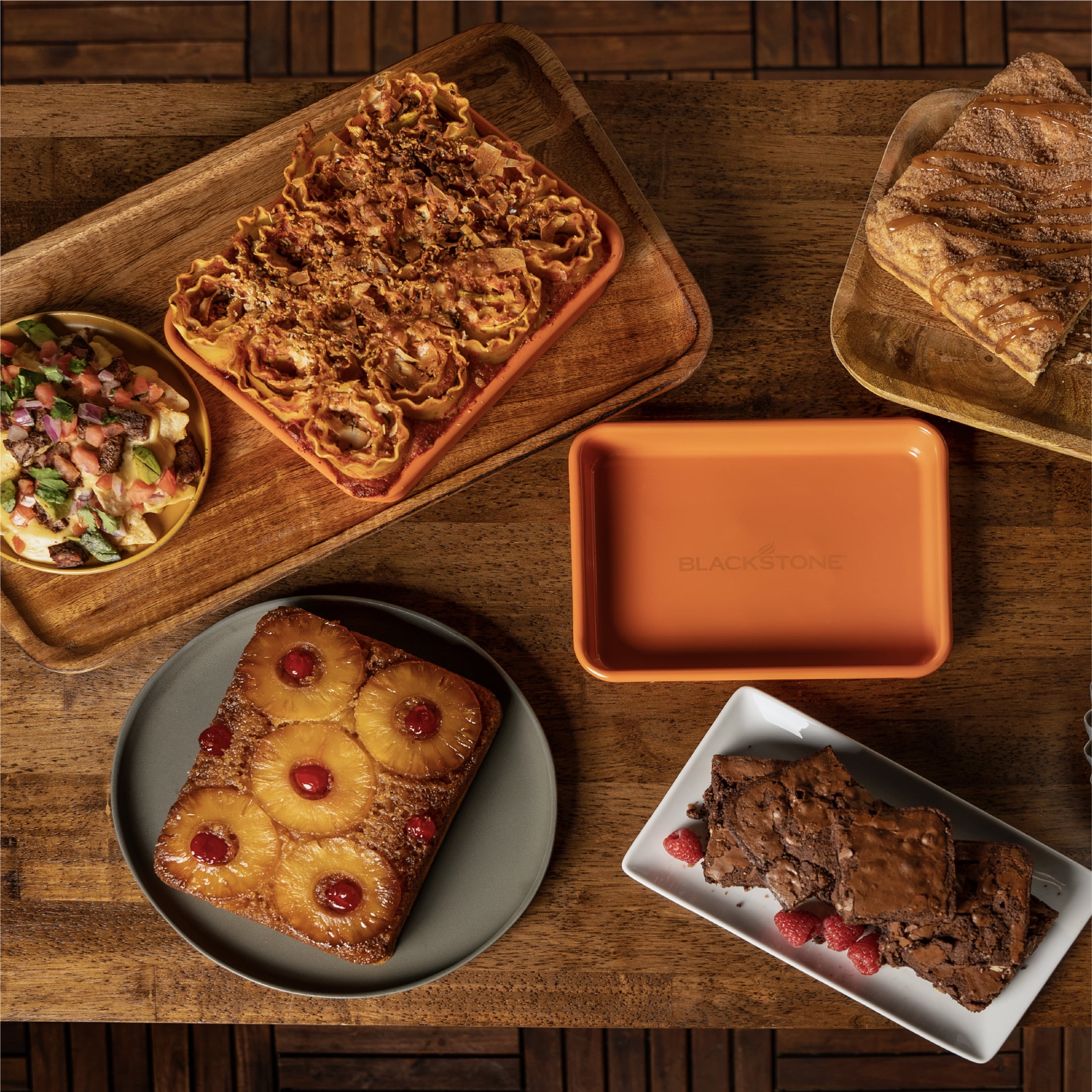 Blackstone Non-Stick Air Fryer Baking Tray and Pan Set in Orange, 2-Piece