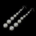 thumbnail image 3 of Pendientes Salvador para Mujer Plata 9.5 Cm Blancas Grandes Colgantes, 3 of 10