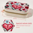 thumbnail image 5 of Valentine's Day Velvet Earring Organizer Jewelry Box with Removable Compartment - Portable Velvet Jewelry Organizer - Gift-ready Jewelry Boxes, 5 of 7