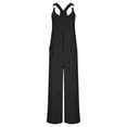 thumbnail image 6 of Frostluinai Cargo Jumpsuit for Women Summer Y2k Adjustable Straps Linen Overalls with Pockets Solid Casual Hiking Pants Rompers, 6 of 9