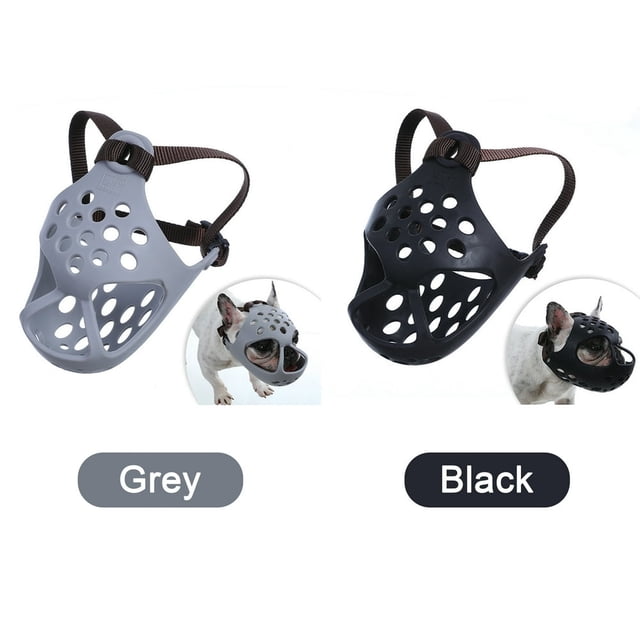 HAOAN Dog Muzzle for Short Snout Dogs Breathable Holes Biting Chewing