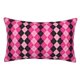 thumbnail image 1 of Fotbe pink and black argyle Funda de Almohada Decorativa Estilo Occidental, Lujo en Algodón, Fundas para Almohadas King, Cojín Estampado para Decoración del Hogar-16"x24", 1 of 6