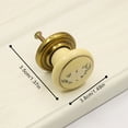 thumbnail image 5 of KYAIGUO 2 PCS Vintage Goldenrod Pattern Round Ceramic Dresser Drawer Cabinet Knobs with 1in Screws, 5 of 5