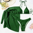 thumbnail image 2 of Conjunto Cómodo de Traje de Baño de Mujeres, Traje de Baño Sexy Y de Moda de Color Sólido para las Vacaciones en la Playa, 2 of 7