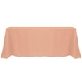 thumbnail image 1 of Ultimate Textile (5 Pack) 108 x 156-Inch Rectangular Polyester Linen Tablecloth with Rounded Corners - for Wedding, Restaurant or Banquet use, Coral, 1 of 4