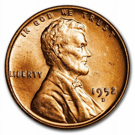 U.S. Mint 1952-D Lincoln Cent BU Coins, Silver