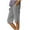Dark Gray, variant on Women's Summer Striped Half Pants - Loose Straight Leg Knee-Length Pants with Pockets & Side Slit Buttons S-2XL Breathable & Comfy for Every Occasion