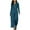 Blue, variant on Women's Half-Zip Regular Fit Two-Piece Set, Mock Neck Long Sleeve Top with Matching Wide Leg Pants, Comfortable Outfit for Loungewear and Everyday Wear