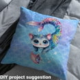 thumbnail image 2 of jejeloiu Cartoon Mermaid Cat Fabric by the Yard 5 Yards,Colorful Oil Painting Fabric for Sewing,Modern Aesthetic Artwork Home Decor Fabric by the Yard For Child,Breathable Home Decor, 2 of 6