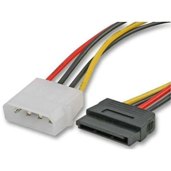 PRO SIGNAL - 4 Pin Molex Male to 15 Pin SATA Power Female Lead, 0.2m
