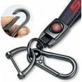 thumbnail image 4 of Leather Metal Car Key Chain Keyring Accessories Compatible with Chevy Camaro SS Cars Accessories, 4 of 5