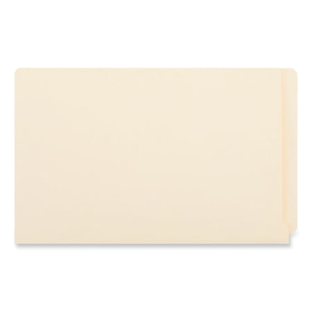 Universal Deluxe Reinforced End Tab Folders, Straight Tab, Legal Size, Manila, 100/Box -UNV13350