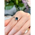 thumbnail image 4 of 8x10 mm Grade AAA London Blue Topaz Ring, 925 Silver Open Band Ring, 3 Carats, Handmade Ring, Oval Cut Gemstone Ring, December Birthstone, 4 of 4