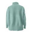 thumbnail image 5 of IROINNID Reduced Womens Sweater Turtleneck Pullover Sweater Solid Color Loose Mid-Length Long Sleeve Autumn and Winter Popular High Collar Knit Sweater, 5 of 6