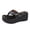 Black, variant on Women's Sparkly Platform Sandals with Arch Support Slip on Wedge Slides 2026 High Top Summer Beach Flip Flops 9.5 Gold