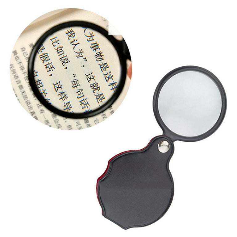 Folding 10X Mini Magnifying Glass Pocket Jewelry Magnifier Glass Lens with  Rotating Protective Holster Reading Maps Magnifier - AliExpress
