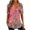 Red-6, variant on ChaoHeng Plus Size Women Tops and T-Shirts Trendy Blouses for Women Dressy Casual Women's Summer V-Neck Print Casual Loose Top Short Sleeve V-Neck Button Blouses Tops