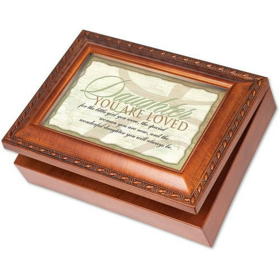 Wonderful Daughter Woodgrain Music Box Plays Light Up My Life