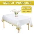 thumbnail image 2 of Xiao Hua Mantel de plástico para fiestas, 4 piezas con lunares blancos y dorados, impermeable, desechable, rectangular, ideal para cumpleaños, Acción de Gracias, Navidad y bodas, 137 x 274 cm., 2 of 5