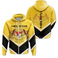 thumbnail image 3 of Sudadera con capucha de manga larga con estampado 3D de la bandera nacional de Malasia, sudadera informal de primavera y otoño con cremallera de gran tamaño, 3 of 4