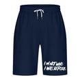 thumbnail image 4 of Mens Casual Shorts Lace-Up Elástico Cintura Bolsillo Ejercicio Fitness Hogar Pantalones de Media Longitud para Diario, 4 of 4