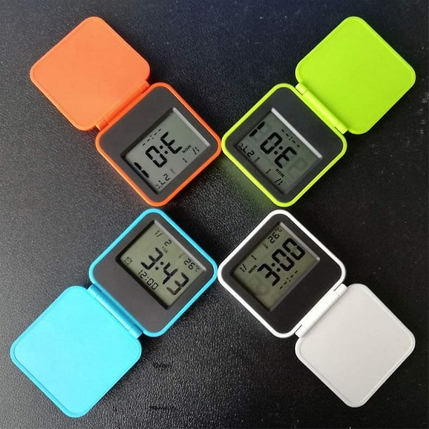 Réveil de Voyage Mini Horloge Numérique LCD Portable avec