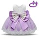 thumbnail image 1 of Elegante vestido de lazo grande para niña, vestido de baile formal para niñas, ropa de fiesta de noche, disfraz de princesa de 1er cumpleaños para bebés con diadema 11-12T (etiqueta 160) Gao Jinjia LED, 1 of 2
