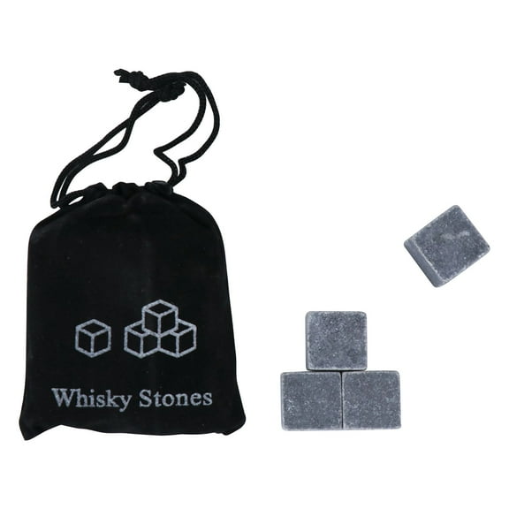 Clearance! Stones Gift Set of 4 Unique Chilling Stones with Velvet Pouch-Reusable 1Set 4Pcs Sobering Stones   1X Cloth Bag