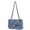Denim Blue, variant on Women's Shoulder Bag Faux Leather Clutch Purse With Metal Chain (Gold)
