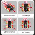 thumbnail image 6 of Dmlowu Remote Control Cars - Shockproof Sturdy Toy Cars for Kids, Four Wheel Drive Stunt Rc Car with Led Lights, Long Lasting Plastic Rc Cars Toy Gift for Christmas Holiday Birthday Party, 6 of 8