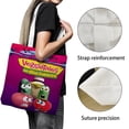 thumbnail image 3 of VeggieTales in the House Bolso de tela con estampado de lienzo para mujer, bolsa de compras reutilizable y estética, con cremallera interior, regalo para mujer,40*45cm., 3 of 6
