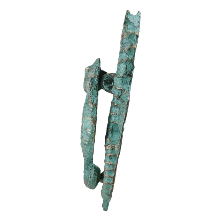 Cast Iron Verdigris Finish Sea Horse Door Knocker Cast Iron Verdigris Finish Sea Horse Door Knocker