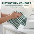 thumbnail image 4 of REGALWOVEN Pure Cotton Houndstooth Hand Towels, 28" x 13" Soft Absorbent Decorative Bathroom Towels for Home, Kitchen, Gym, Spa Green 2pk, 4 of 7