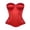 173#Red, variant on Women Satin Corset Tops Strapless Underwire Padded Lace-Up Boned Shapewear Halloween Costume