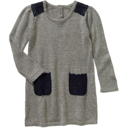 Toddler Girls' Grey A-Line Sweater Dress