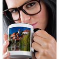 thumbnail image 2 of 3drose, Germany, Fussen, St. Mang Abbey and the Hohes Schloss Castle, 15oz Two-tone Black Mug, 2 of 6
