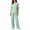 Green-woman pajama set, variant on Women's Pajama Sets Super Soft Short Sleeve Tops Loose Fit Pants Sleepwear Comfy Pjs Sets Breathable Homewear