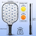 thumbnail image 4 of Pickleball Paddles Set,Pioneer Flower Floral Print Pattern Fiberglass Surface Pickleball Racket Set with 2 Indoor Outdoor Pickleball Balls and Pickleball Bag,Pickle-ball Equipment, 4 of 6