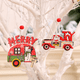 thumbnail image 4 of Colgante de madera de Navidad con patrón de coche de Papá Noel, adornos colgantes para árbol de Navidad, decoraciones navideñas para el hogar, regalo de Navidad, Año Nuevo 2023, 4 of 5