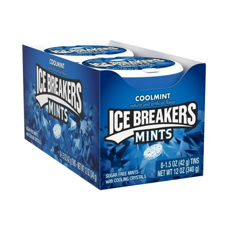 Ice Breakers, Sugar Free Coolmint Breath Mints, 1.5 Oz, 8