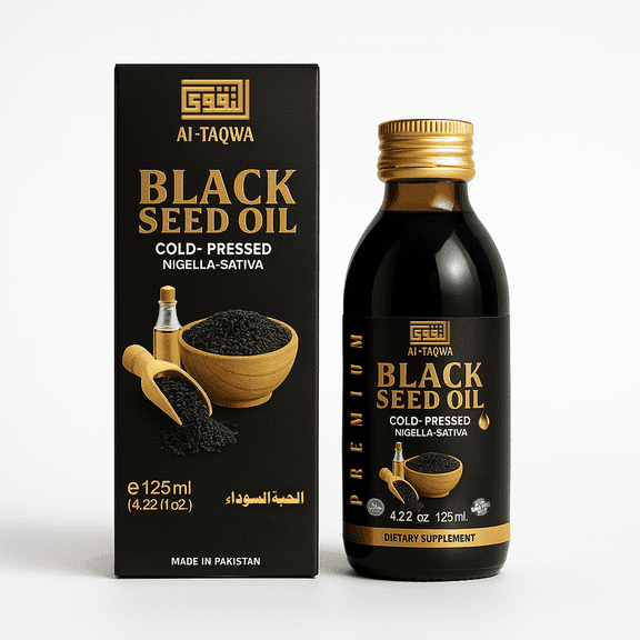 Organic Black Seed Oil – Cold Pressed, Unrefined Nigella Sativa Kalonji Oil in Glass Bottle – Pure Black Cumin Oil for Hair, Skin & Immunity – Non-GMO, 4oz